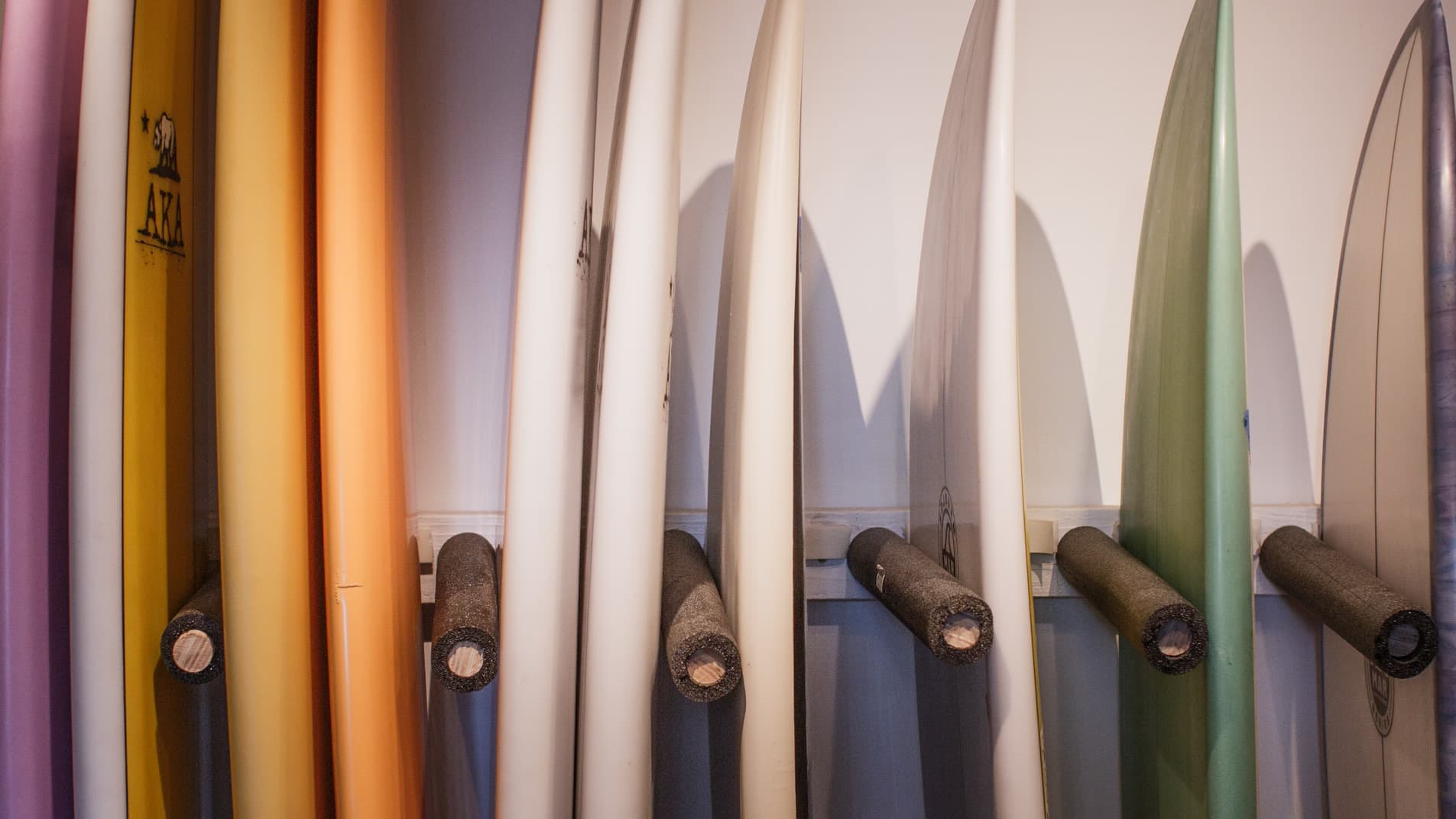 Boards and gear at Strictly Surf